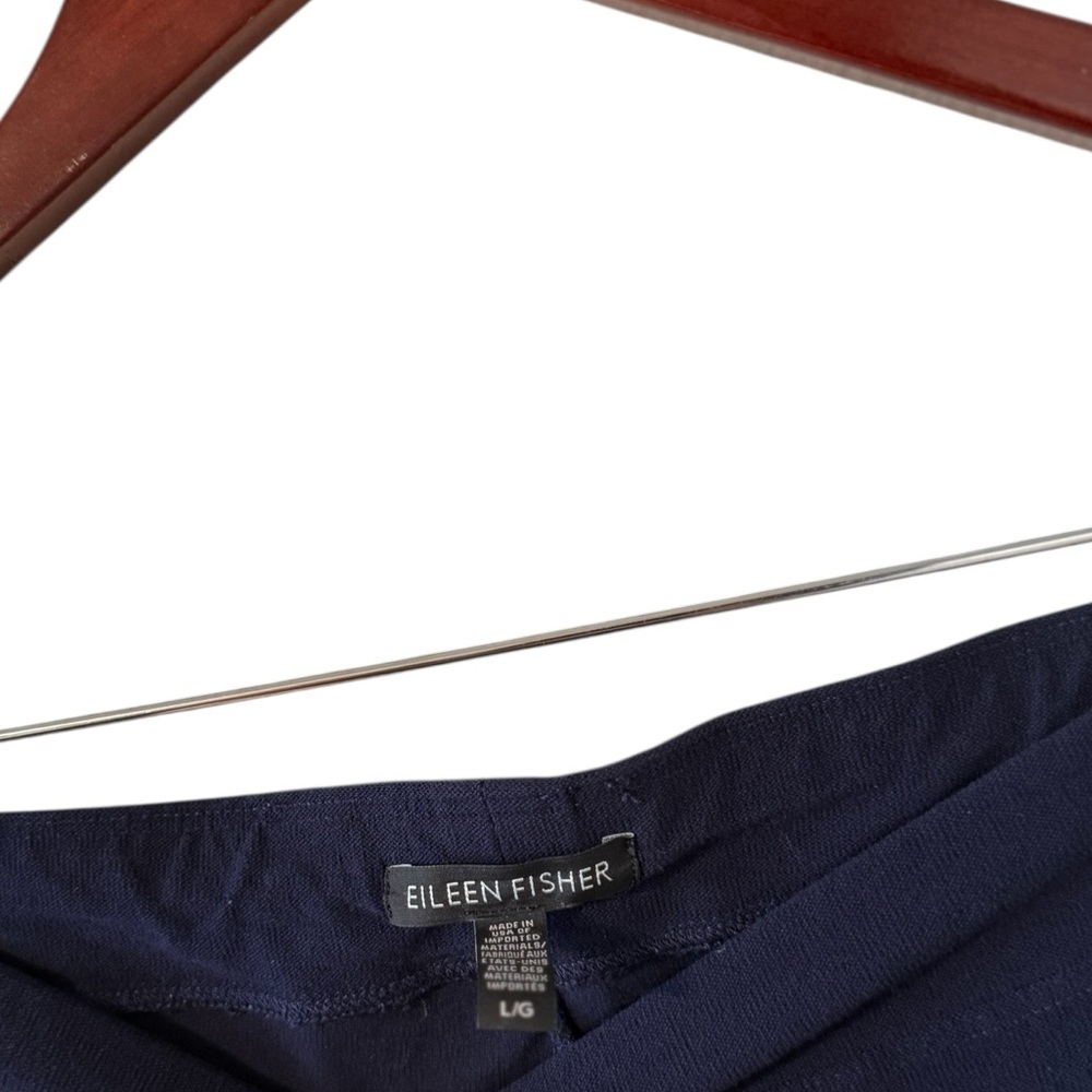 Eileen Fisher Deep Navy Slim Cropped Pants - Picture 3 of 6